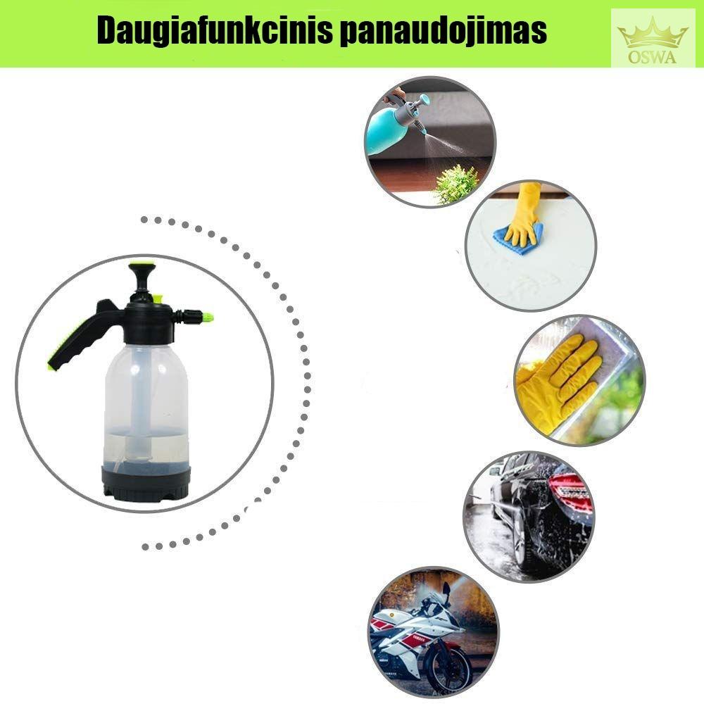 Rankinis slėginis sodo purkštuvas 2 l (skaidrus) - Image 3