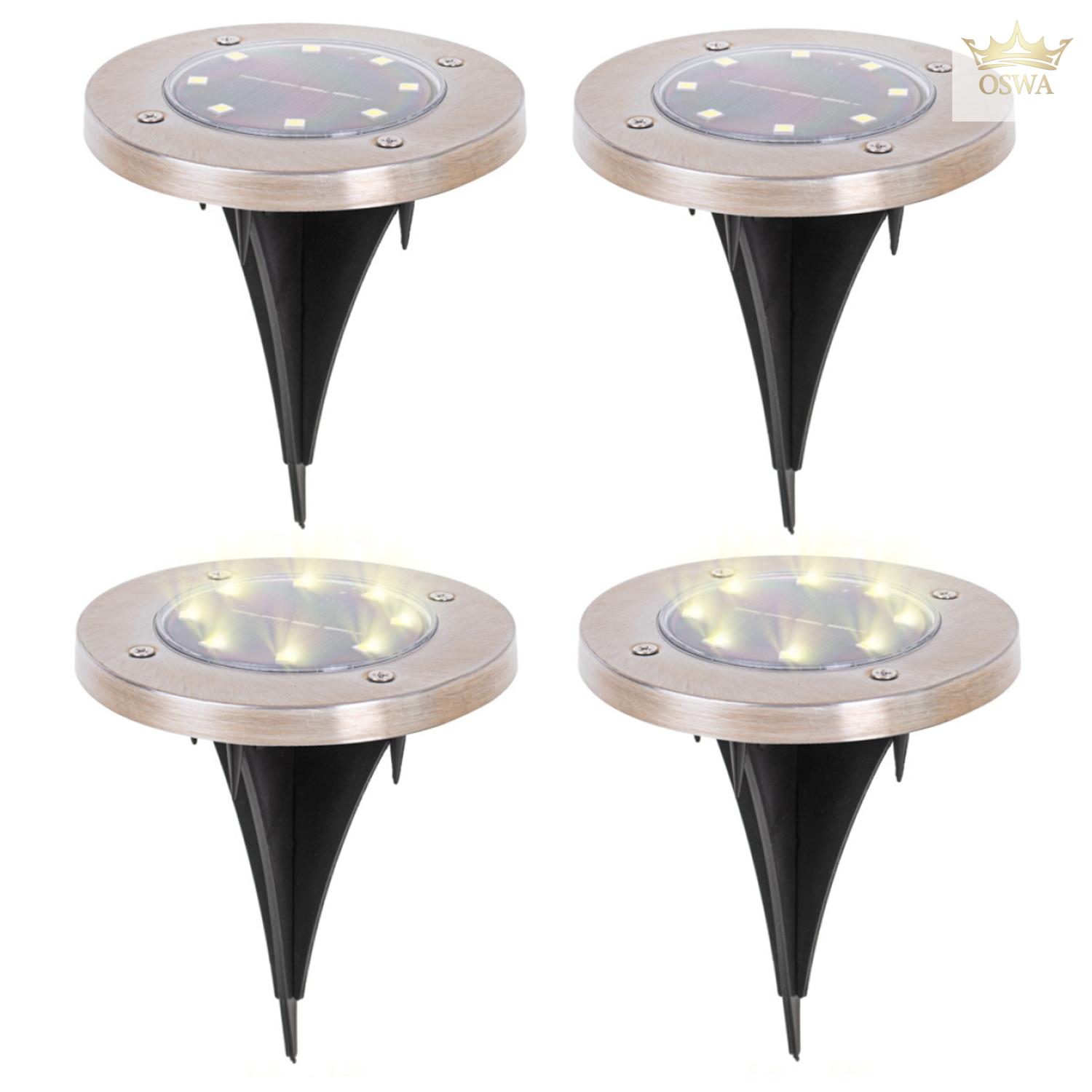 Saulės energija įkraunamos įleidžiamos sodo LED lempos (4 vnt.) - Image 3