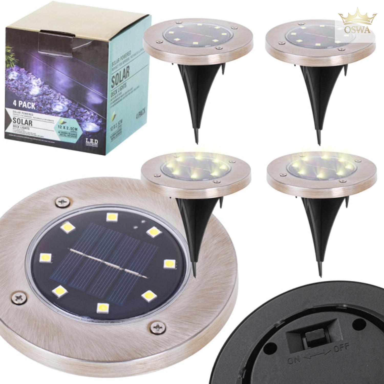 Saulės energija įkraunamos įleidžiamos sodo LED lempos (4 vnt.) - Image 2