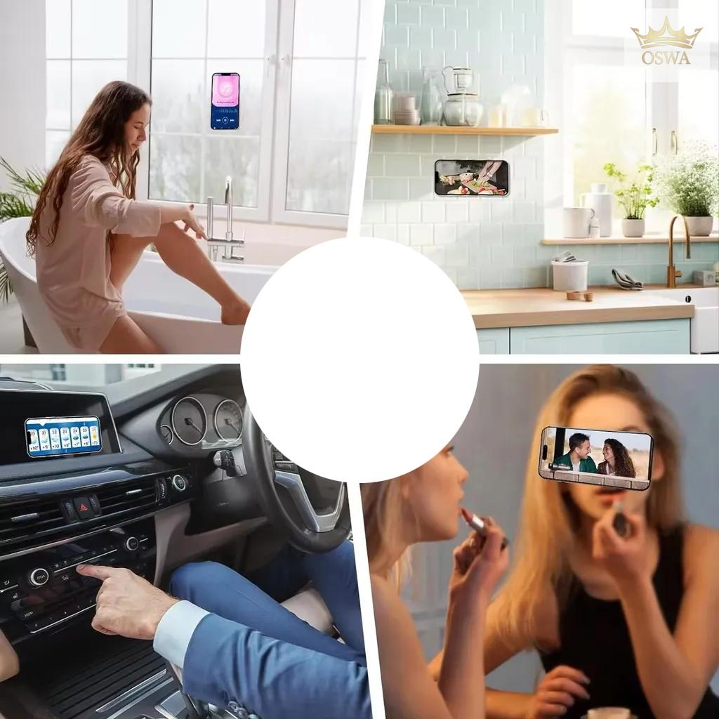 Silikoninė lipni plokštelė telefonui BALTA - Image 3