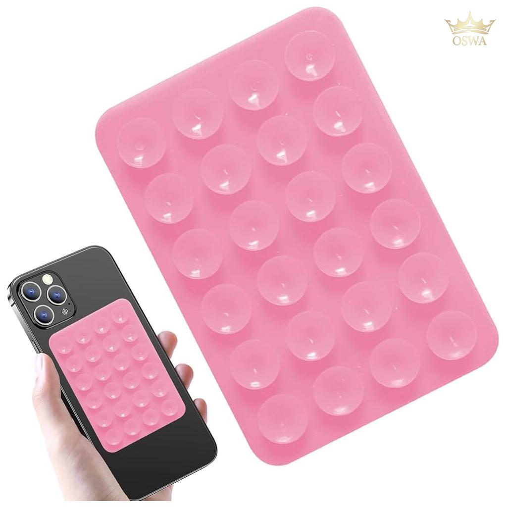 Silikoninė lipni plokštelė telefonui ROŽINĖ - Image 2