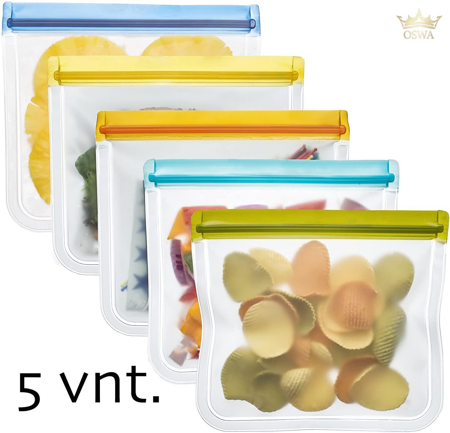 Silikoniniai šaldymo maišeliai, 5 vnt. - Image 2