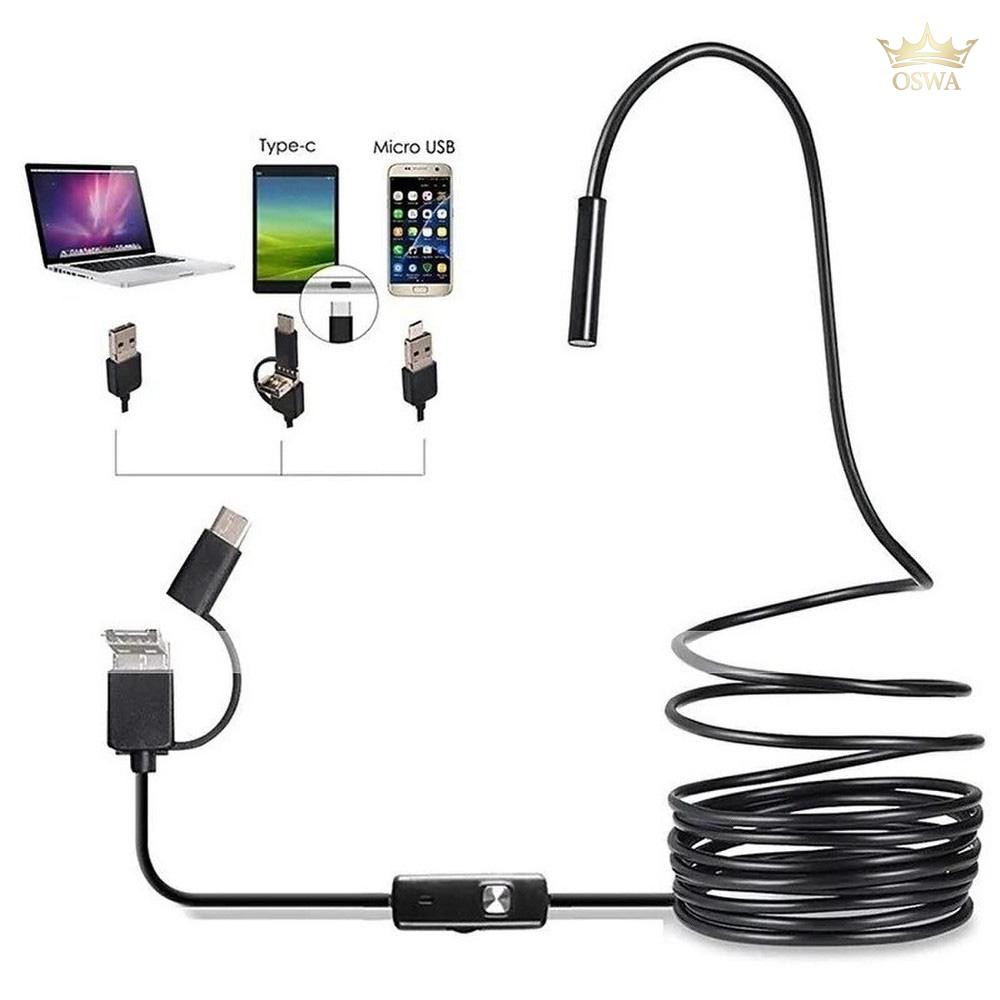USB endoskopinė kamera 5 m su LED apšvietimu (Type-C / Micro USB) - Image 2