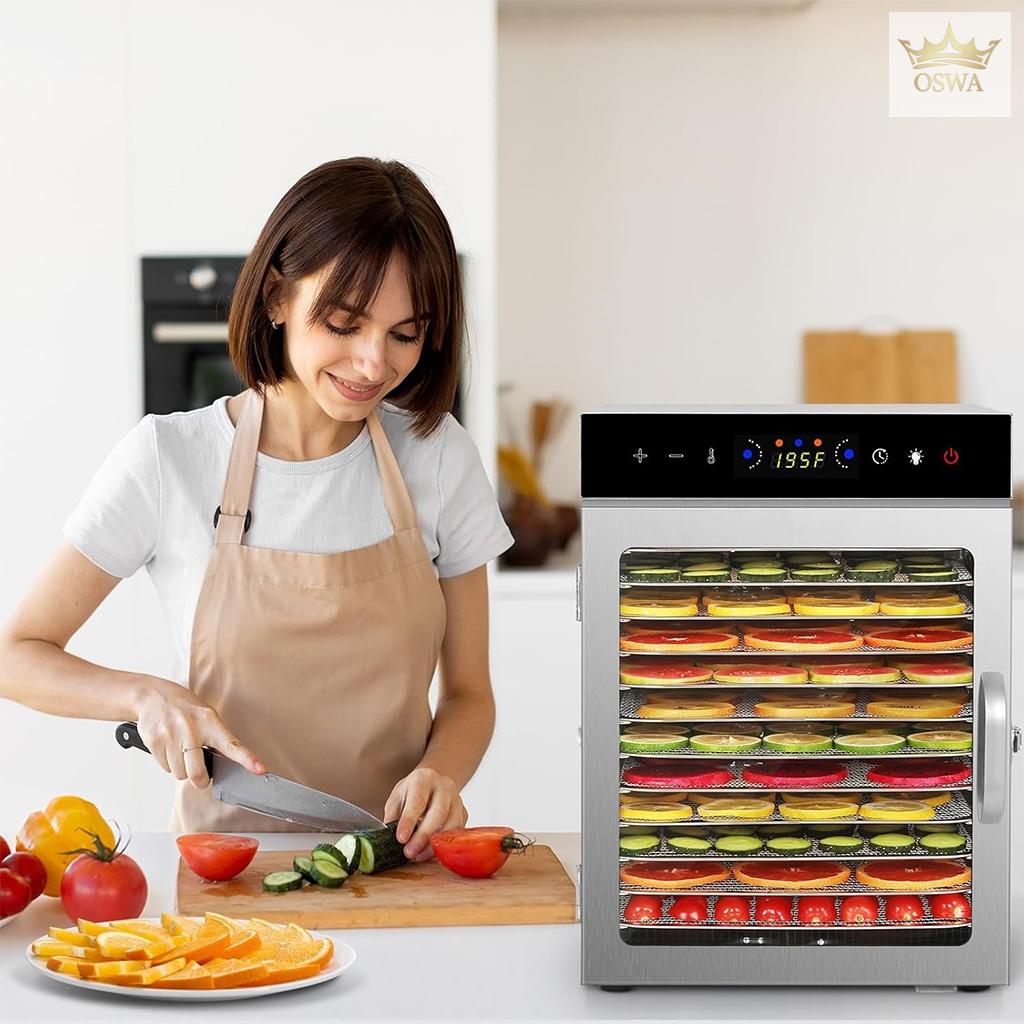 Vaisių ir maisto džiovyklė 800 W, 12 padėklų, nerūdijančio plieno korpusas - Image 3